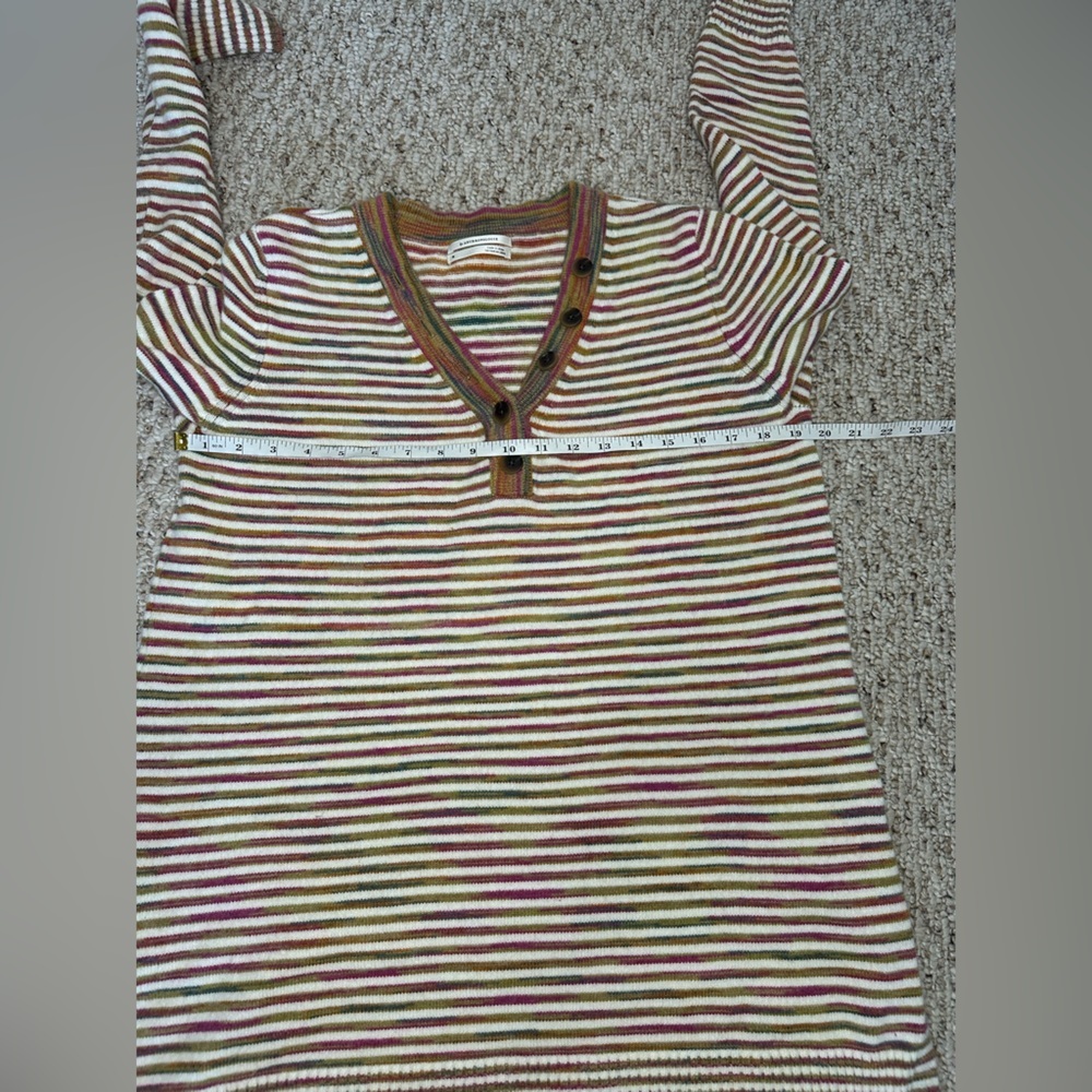Anthropologie striped Tunic with Relaxed Oversized Fit long sleeve size M - Picture 10 of 10